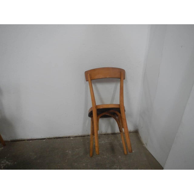 Wood Vintage Bistro Beech Chair, 1970 For Sale - Image 7 of 8