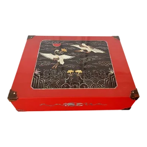 Vintage Korean Mother-of-Pearl Inlay & Lacquer Box with Inner Tray