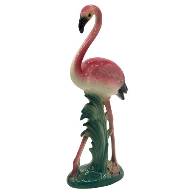 1950s California Pottery Tropical Ceramic "The Stroller" Pink Flamingo Figurine For Sale In Los Angeles - Image 6 of 7