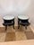Pair of Vintage Black Lacquer Round Side Tables With Beveled Mirrored Tops, Ralph Lauren Mayfair Style For Sale - Image 9 of 12