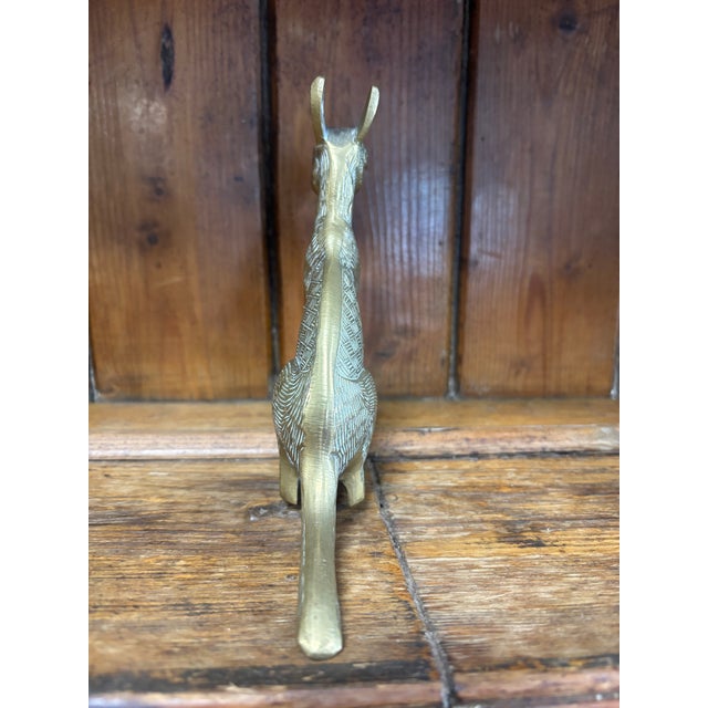 Vintage Brass Kangaroo For Sale - Image 4 of 5