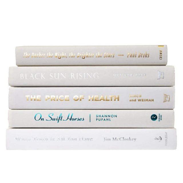 Modern Snowfall Book Stack, S/5. Features a blend of five authentic hardback books published 1990-Present all displayed in...