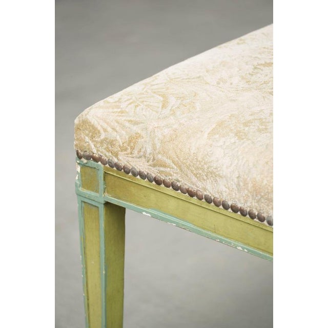 Antique Dutch Wooden Ottoman in Fabric with Floral Pattern For Sale - Image 14 of 15