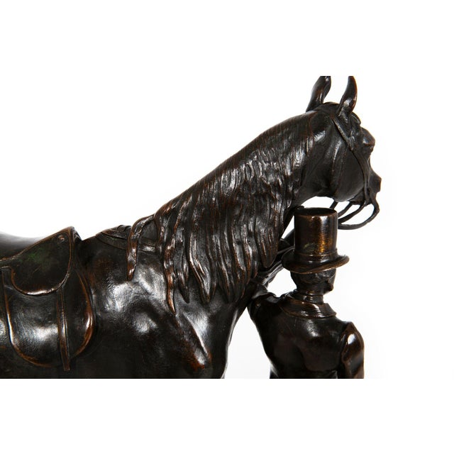 French Antique Bronze Sculpture Race Horse “Walter Scott” by Alfred Barye For Sale - Image 18 of 18
