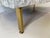 Large Italian Tufted Ottoman in Grey Velvet and Brass, 1950s For Sale - Image 6 of 7
