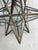 Gold Early 20th Century Moravian Star Glass and Brass Pendant Light For Sale - Image 8 of 12