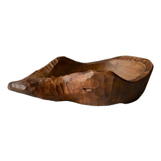 Folk Wood Carved Fruit Bowl, Provence, 1960s For Sale