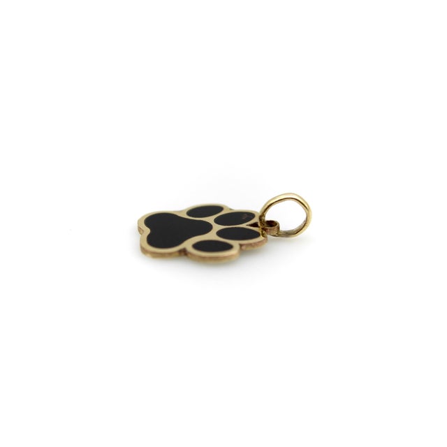 1990s Vintage 14k Gold Dog Paw Charm For Sale - Image 5 of 7