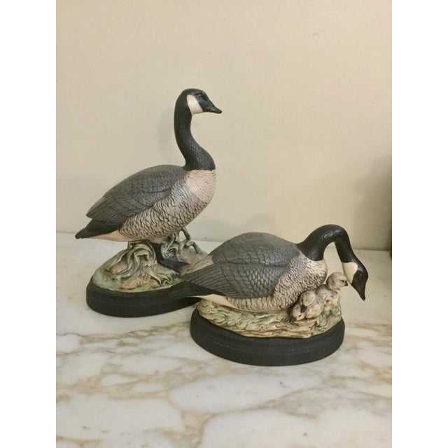 Vintage 1980s Porcelain Ducks - Set of 2 For Sale - Image 10 of 10