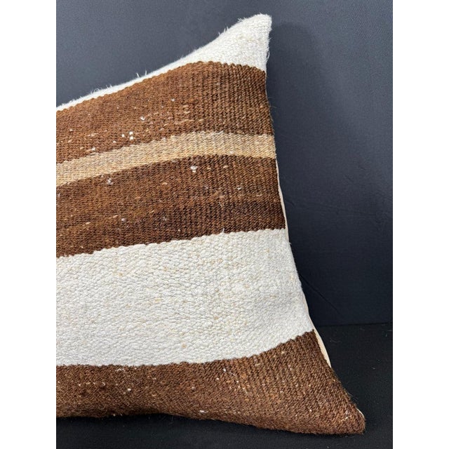 Contemporary Turkish Hemp Pillow Cushion Natural Beige Brown Cushion Cover 20x20 For Sale - Image 3 of 4