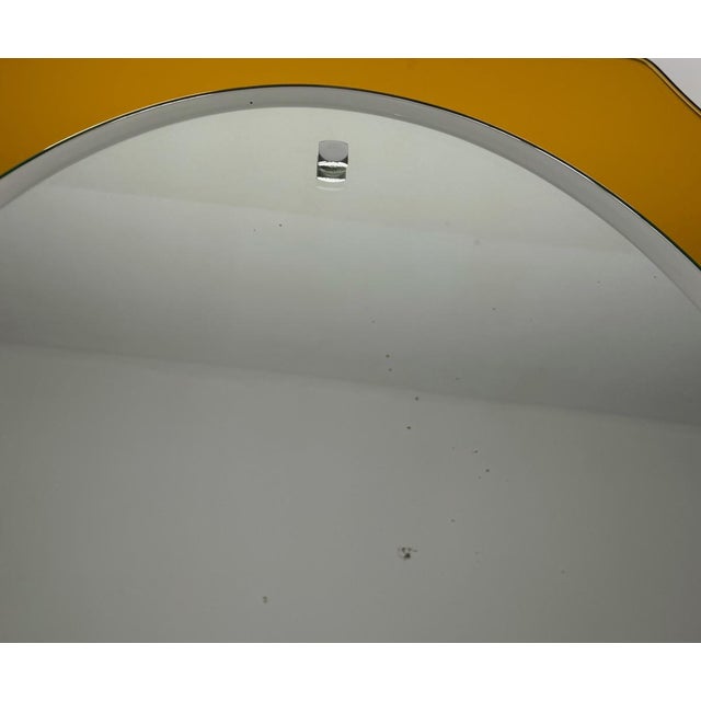 Amber Glass Wall Mirror with Integrated Lights, 1970s For Sale - Image 7 of 11