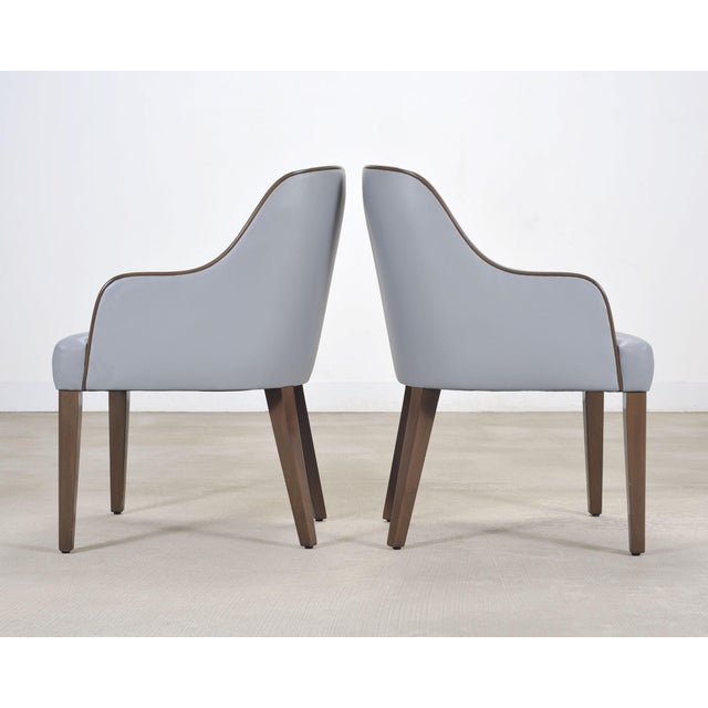 Set of Six A. Rudin No. 807 Walnut Bouclé Gondola Dining Chairs For Sale - Image 9 of 18