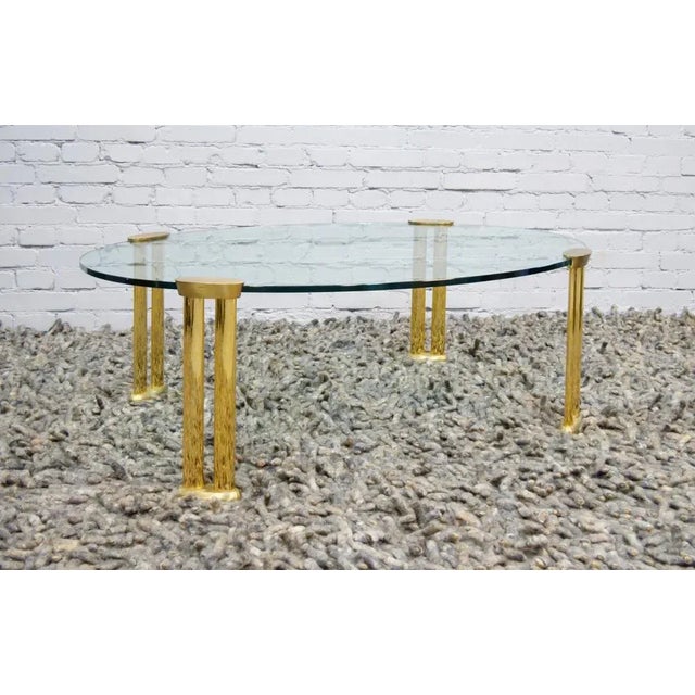 Italian Oval Table in Brass and Glass, 1970s For Sale - Image 15 of 15