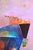 Bright, colorful fantasy image of a walking figure by San Francisco Abstract Expressionist Michael William Eggleston...