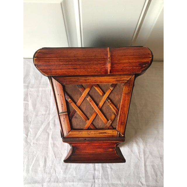 Chinoiserie Late 20th Century Small Bamboo Planter For Sale - Image 3 of 7
