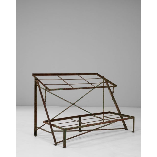 Metal 19th Century French Iron & Wood Display Table For Sale - Image 7 of 18