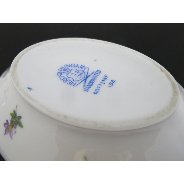Herend Porcelain Mini Tureen Sugar Bowl Jar With Lemon Finial Lid For Sale - Image 9 of 9