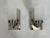 Metal Pair of Marian Jamieson "Six of One" Nickel Wall Sconces With Frosted Glass For Sale - Image 7 of 17