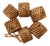 Artifacts Rattan Oval Napkin Ring Set in Honey Brown - 6 Pieces For Sale