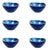 Monte Carlo Small Indigo Alabaster Glass Bowls, Set of 6 For Sale