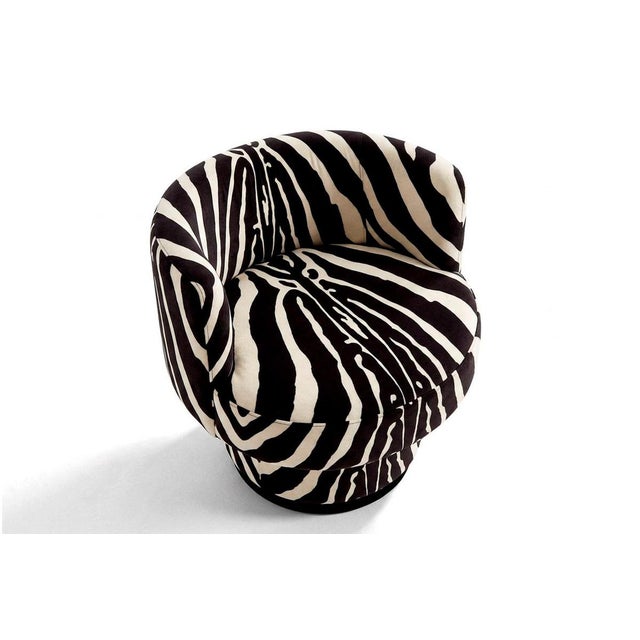 Not Yet Made - Made To Order Caos Accent Chair in Zebra Furry Velvet from Moanne For Sale - Image 5 of 6
