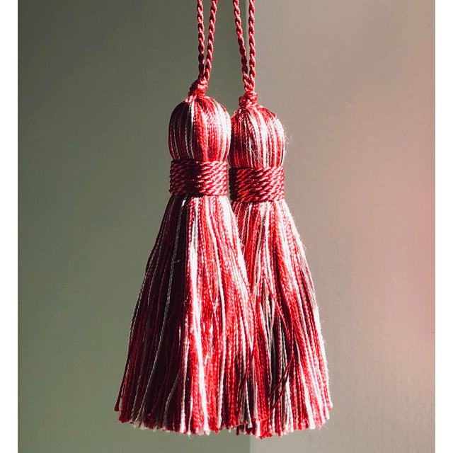 2020s Petite Red Tassels - a Pair For Sale - Image 5 of 10