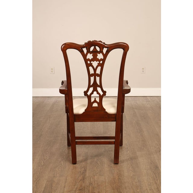 Scarborough House Chippendale Style Pair Of Mahogany Armchairs For Sale - Image 16 of 18