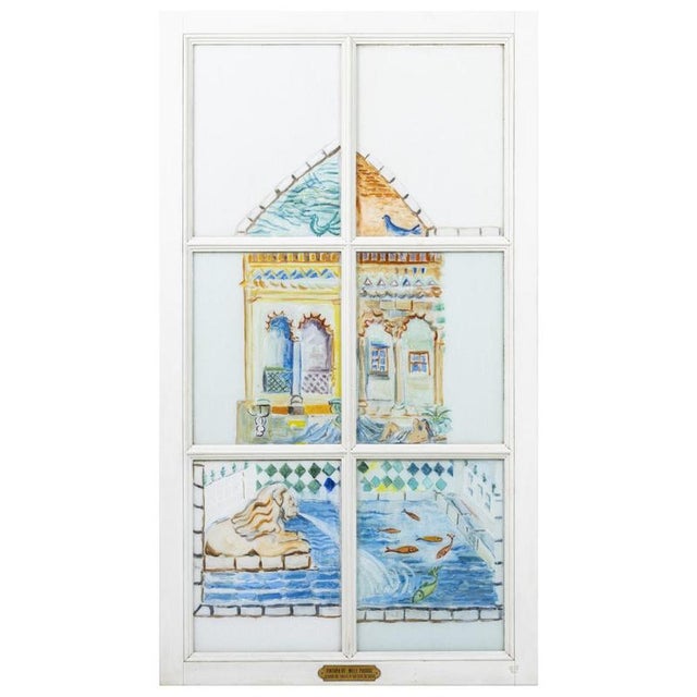 Mily Possoz, Six-Piece Composition, 20th Century, Painting on Glass Panels For Sale - Image 6 of 6