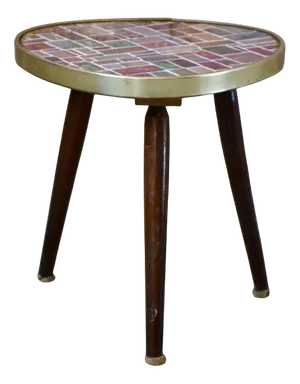 Vintage Mosaic Plant Holder Tray, 1960s