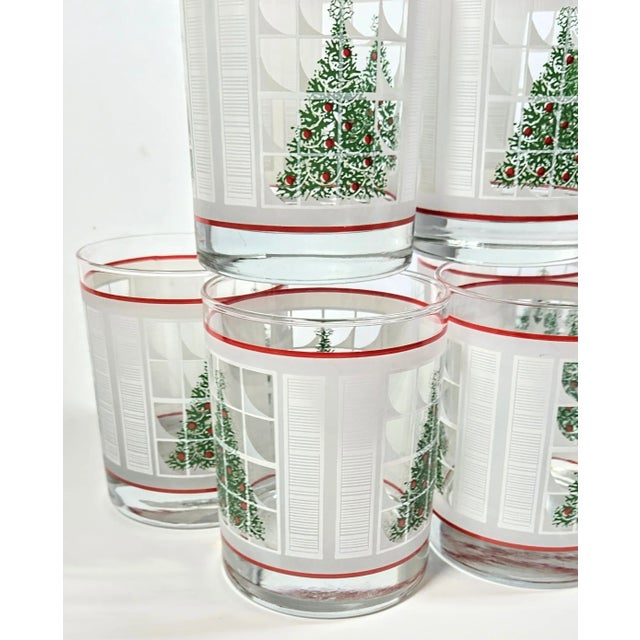 Christmas Tree Double Old Fashioned Glasses- Set of Eight For Sale - Image 4 of 11