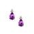 Natural Amethyst Diamond Earrings 14k W Gold 3.62 TCW Certified For Sale In New York - Image 6 of 10