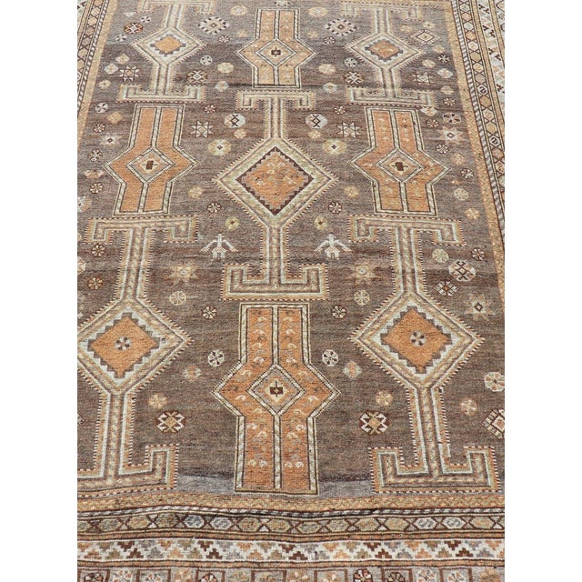 Measures: 5'2 x 7'4 Antique Persian Lori Rug with All-Over Geometric Tribal Design On A Grey Field. Keivan Woven Arts /...