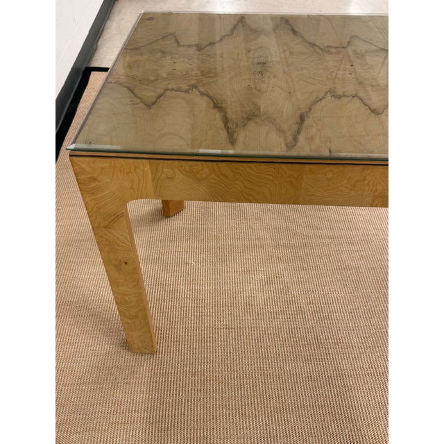 Wood 1950s Henredon Scene Two Burled Olive Writing Desk For Sale - Image 7 of 12