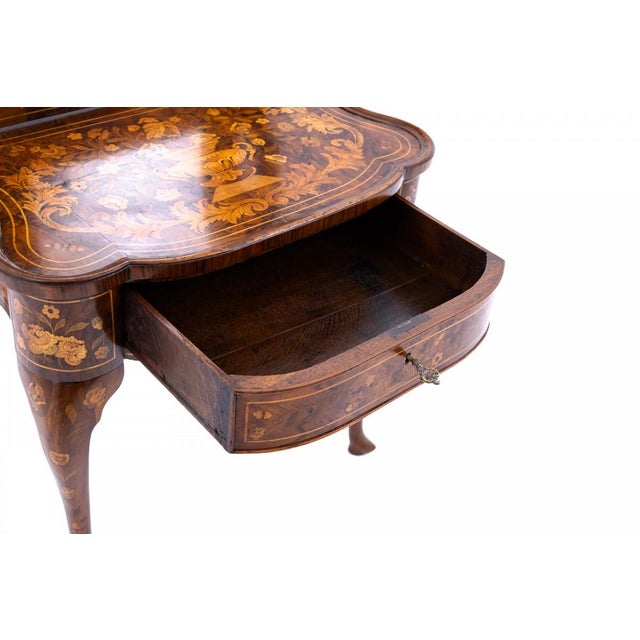 Antique Marquetry Dressing Table, Spain, 1700s For Sale - Image 3 of 15