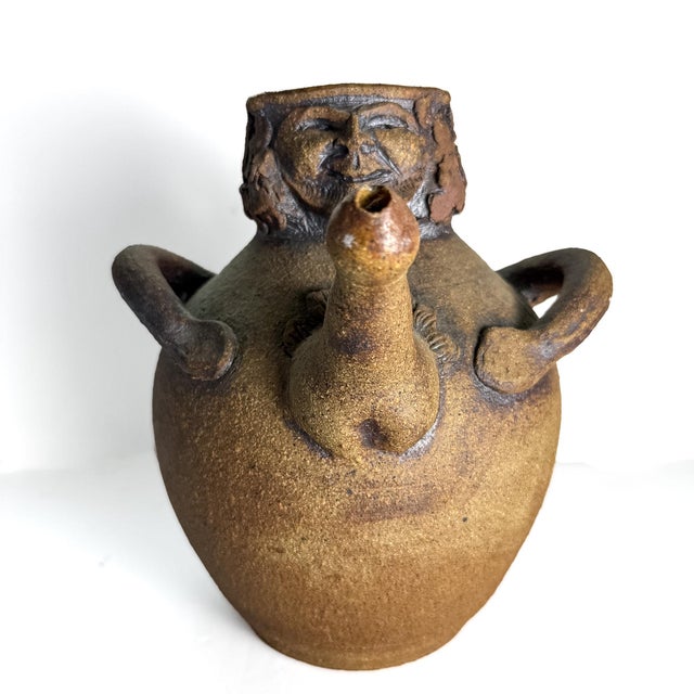 Late 20th Century Signed Louis Mendez Sculptural Ceramic Figural Pitcher For Sale - Image 11 of 13