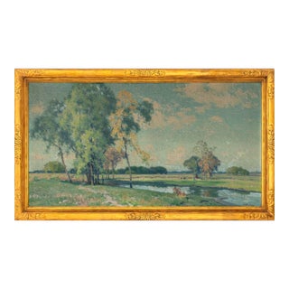 Frank Charles Peyraud Riverside View Oil For Sale