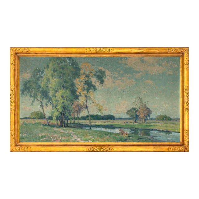 Frank Charles Peyraud Riverside View Oil For Sale
