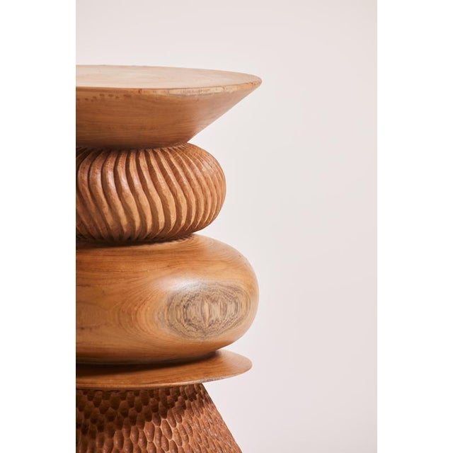 Nala Teak Stool by Heaps & Woods For Sale - Image 4 of 9