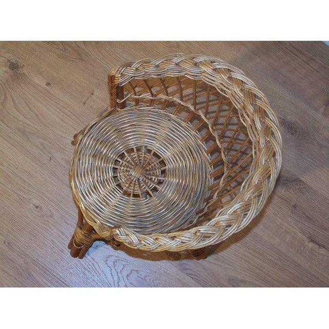A superbly crafted wicker children's armchair from the 1960s, in very good condition given its age. Seat height 26.5cm and...
