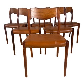 Model 71 Chairs by Niels Otto Møller, 1960s, Set of 6 For Sale