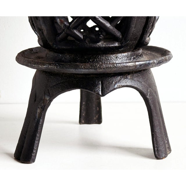 Large Vintage Japanese Cast Iron Pagoda Lantern for Indoor or Outdoors For Sale In Providence - Image 6 of 6