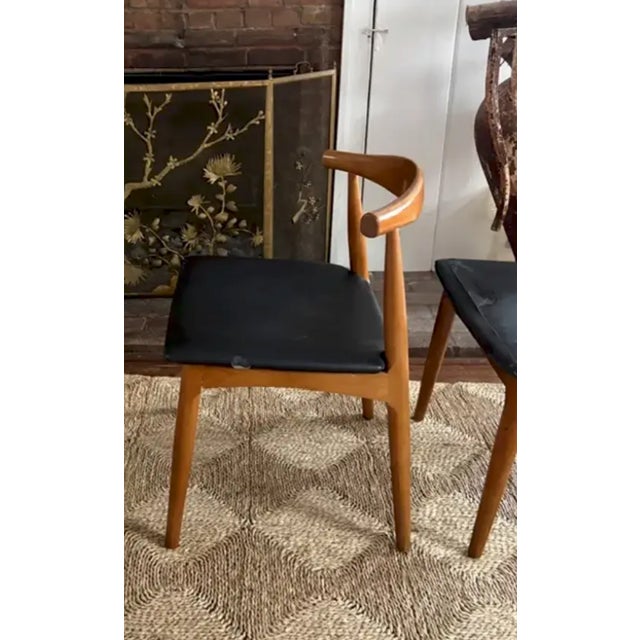 Mid-Century Modern Hans Wegner Elbow Chairs For Sale - Image 3 of 9