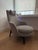 2020s Flexform Leda Armchair in Grey Linen Texture With Removable Cover and Headrest For Sale - Image 5 of 6