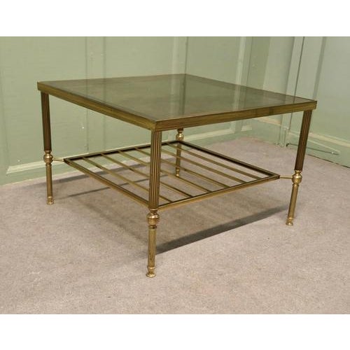 Mid 19th Century Italian Brass Coffee Table, 1970s For Sale - Image 6 of 7