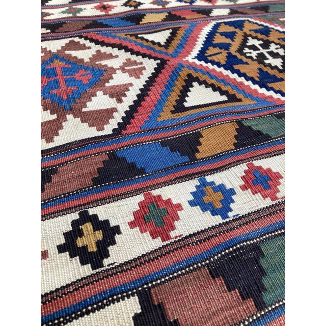 Antique Caucasian Shirvan Kilim Rug, 1890s For Sale - Image 9 of 12
