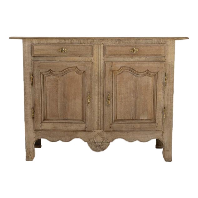 19th Century French Louis XV Style Oak Buffet For Sale
