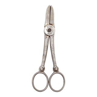 1950s Clauss Cutlery Garden Club Silver Plated Shears For Sale