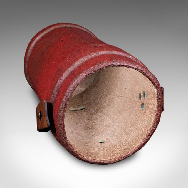 Animal Skin Antique Decorative Stick Stand, English, Leather, Basket, Storage Bin, c.1920 For Sale - Image 7 of 9