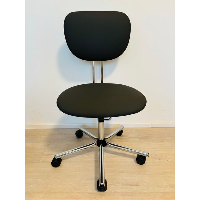 Mid-Century Modern Fully Dark Truffle Kovona Office Chair by Kovona, Czechoslovakia, 1970s For Sale - Image 3 of 13