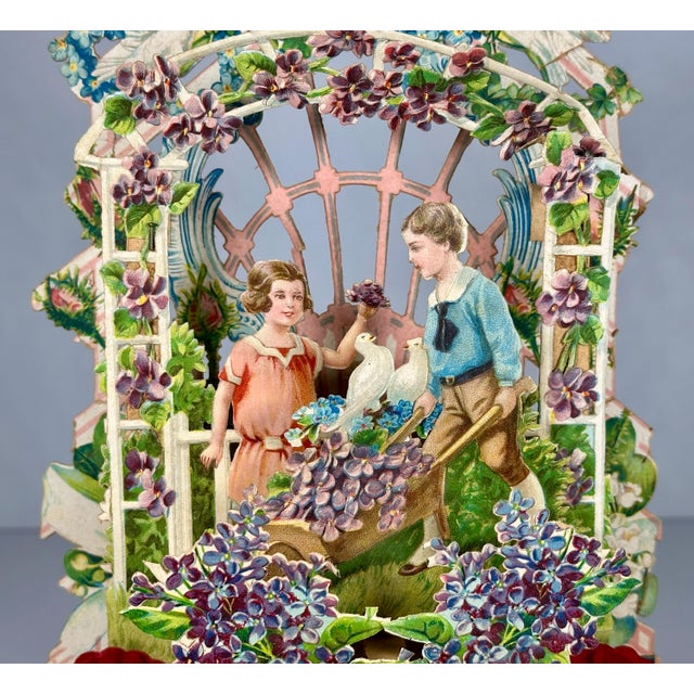 Antique Pop-Up Valentine Card for your consideration. The pop-up valentine is a nice larger size, measuring approx. 9 1/2...
